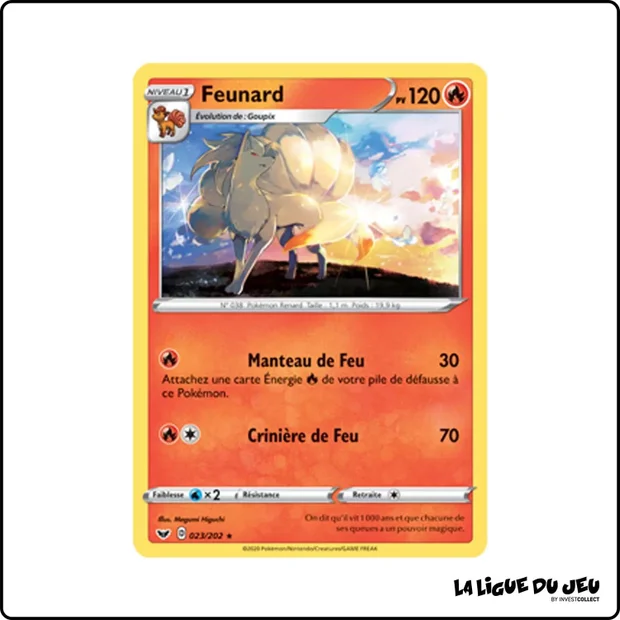 Rare - Pokemon - Épée et Bouclier de Base - Feunard 23/202
