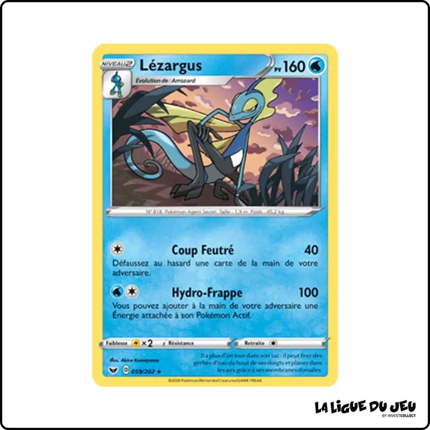 Rare - Pokemon - Épée et Bouclier de Base - Lézargus 59/202