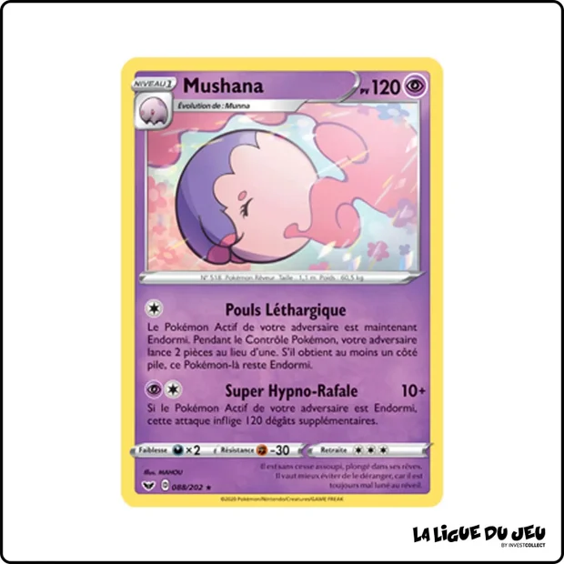 Rare - Pokemon - Épée et Bouclier de Base - Mushana 88/202