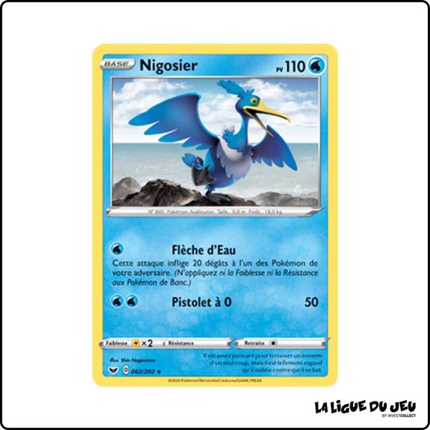 Rare - Pokemon - Épée et Bouclier de Base - Nigosier 62/202