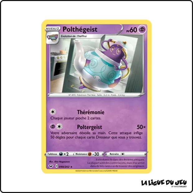 Rare - Pokemon - Épée et Bouclier de Base - Polthégeist 90/202