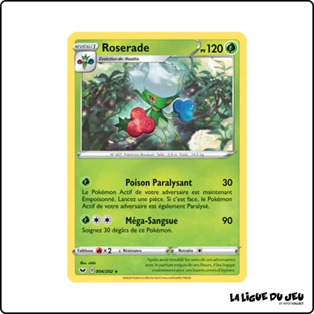 Rare - Pokemon - Épée et Bouclier de Base - Roserade 4/202