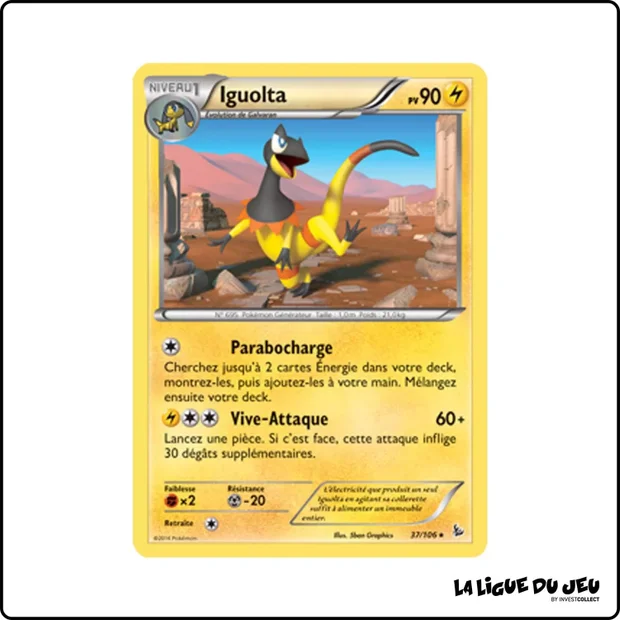 Rare - Pokemon - Étincelles - Iguolta 37/106