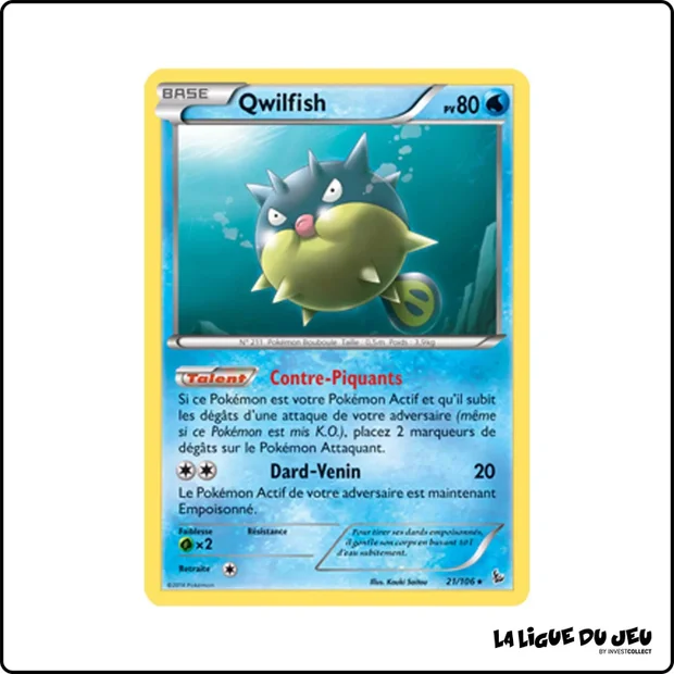 Rare - Pokemon - Étincelles - Qwilfish 21/106