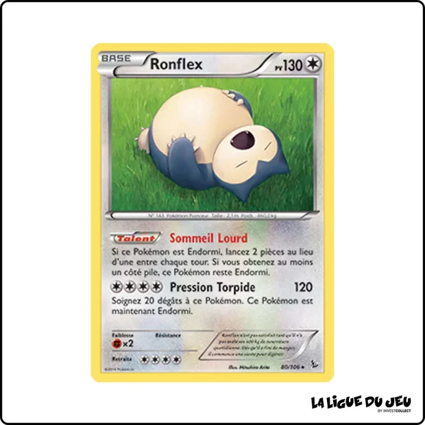 Rare - Pokemon - Étincelles - Ronflex 80/106