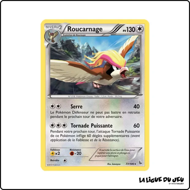 Rare - Pokemon - Étincelles - Roucarnage 77/106