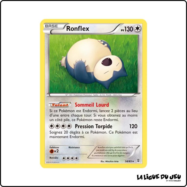 Rare - Pokemon - Générations - Ronflex 58/83