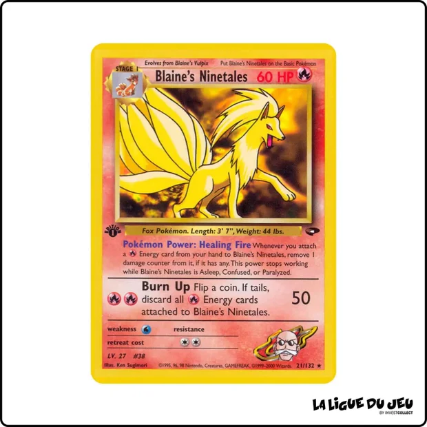 Rare - Pokemon - Gym Challenge - Blaine's Ninetales 21/132