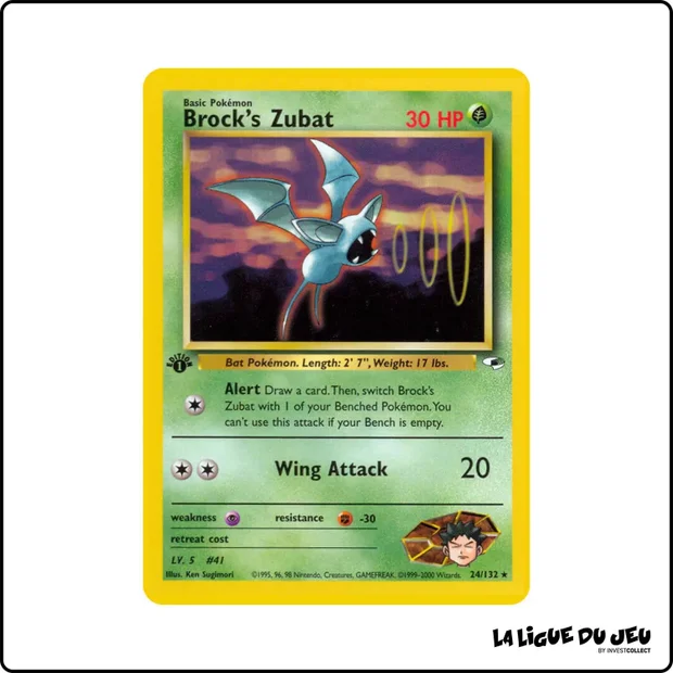 Rare - Pokemon - Gym Heroes - Brock's Zubat 24/132