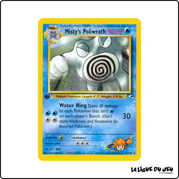 Rare - Pokemon - Gym Heroes - Misty's Poliwrath 31/132