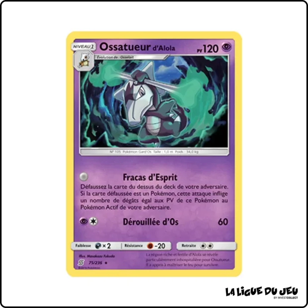 Rare - Pokemon - Harmonie des Esprits - Ossatueur d'Alola 75/236