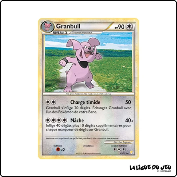 Rare - Pokemon - HeartGold SoulSilver de Base - Granbull 22/123