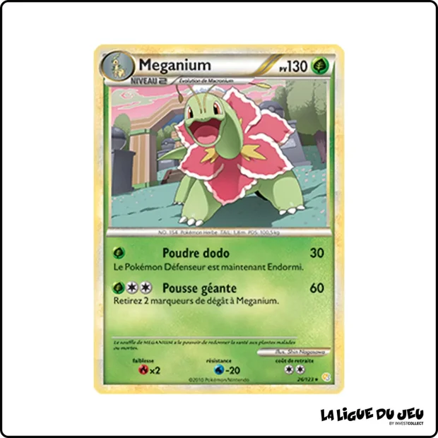 Rare - Pokemon - HeartGold SoulSilver de Base - Meganium 26/123