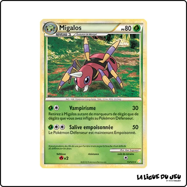Rare - Pokemon - HeartGold SoulSilver de Base - Migalos 15/123