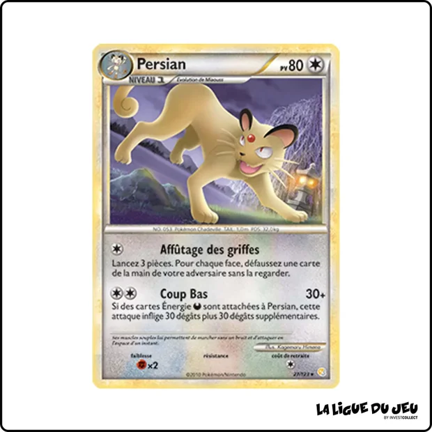 Rare - Pokemon - HeartGold SoulSilver de Base - Persian 27/123