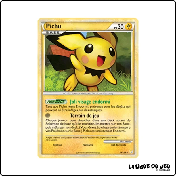 Rare - Pokemon - HeartGold SoulSilver de Base - Pichu 28/123