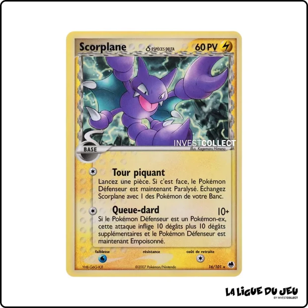 Rare - Pokemon - Île des Dragons - Scorplane 16/101
