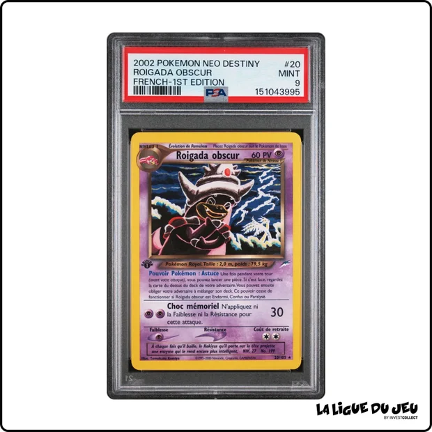 Rare - Pokemon - Neo Destiny - Roigada obscur - 20/105 - 1er édition - PSA 9 - Français