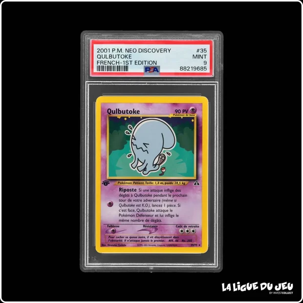 Rare - Pokemon - Neo Discovery - Qulbutoke - 35/75 - 1er édition - PSA 9 - Français