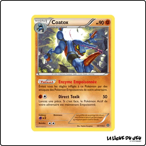 Rare - Pokemon - Offensive Vapeur - Coatox 59/116