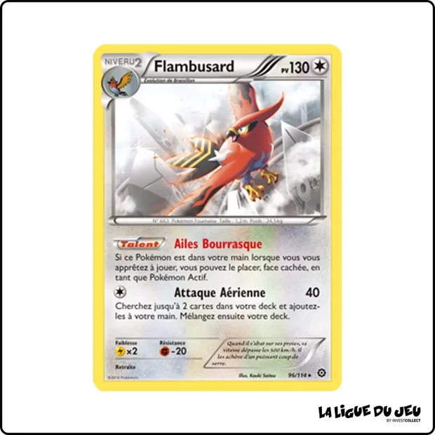 Rare - Pokemon - Offensive Vapeur - Flambusard 96/116