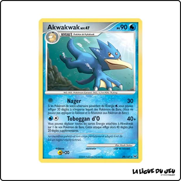 Rare - Pokemon - Platine de Base - Akwakwak 29/127