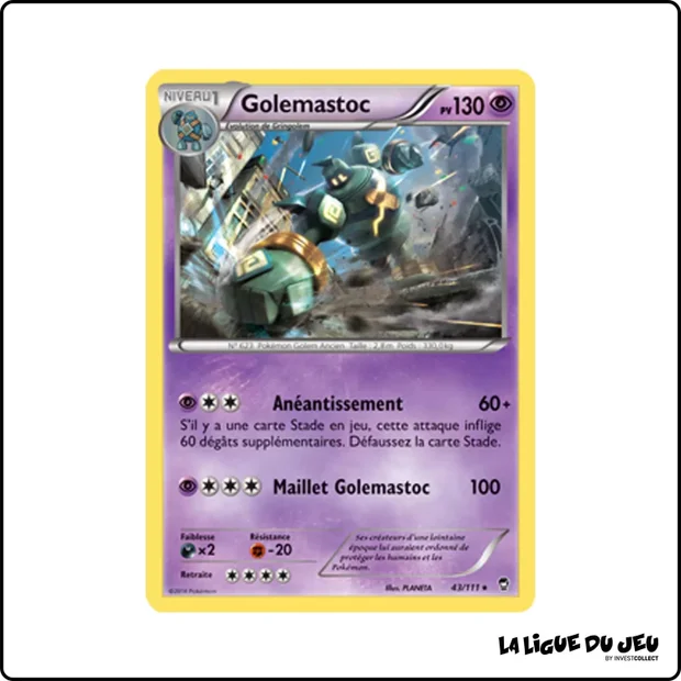 Rare - Pokemon - Poings Furieux - Golemastoc 43/111