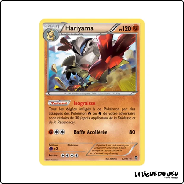 Rare - Pokemon - Poings Furieux - Hariyama 52/111