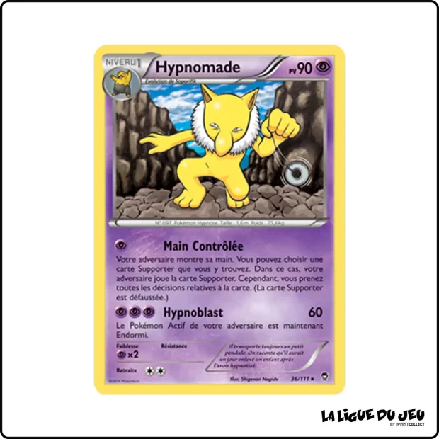 Rare - Pokemon - Poings Furieux - Hypnomade 36/111