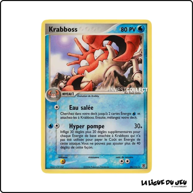 Rare - Pokemon - Rouge Feu Vert Feuille - Krabboss 26/112