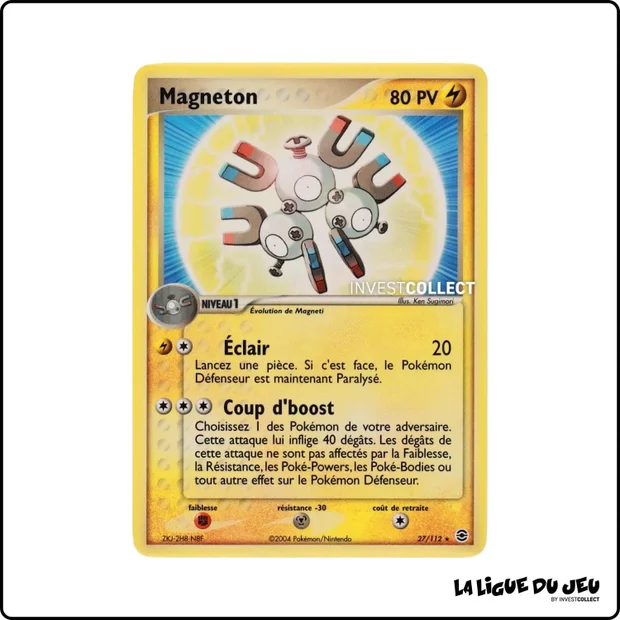 Rare - Pokemon - Rouge Feu Vert Feuille - Magneton 27/112
