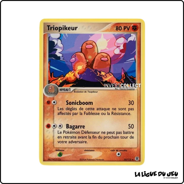 Rare - Pokemon - Rouge Feu Vert Feuille - Triopikeur 22/112