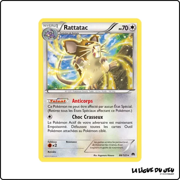 Rare - Pokemon - Rupture Turbo - Rattatac 88/122