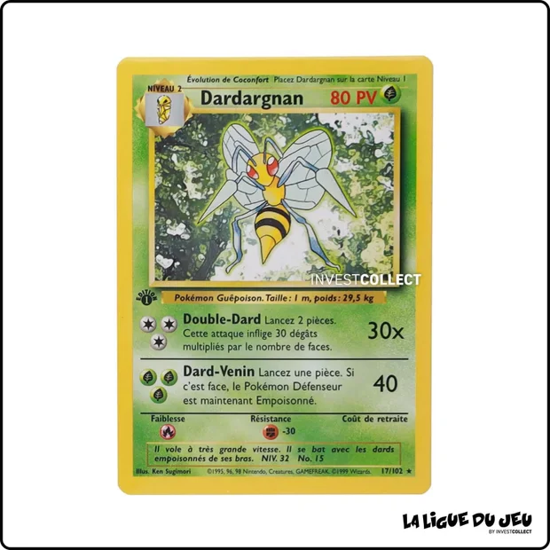 Rare - Pokemon - Set de Base - Dardargnan 17/102