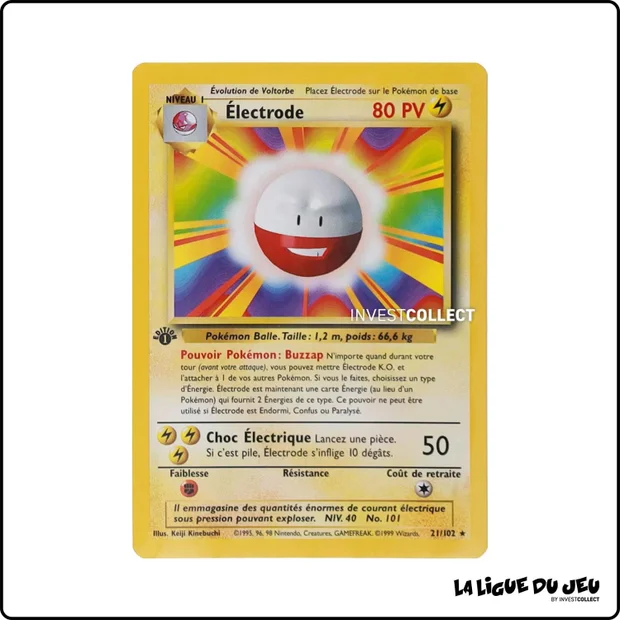 Rare - Pokemon - Set de Base - Électrode 21/102