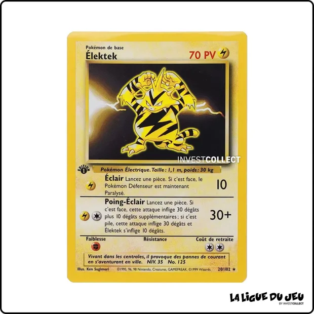 Rare - Pokemon - Set de Base - Élektek 20/102
