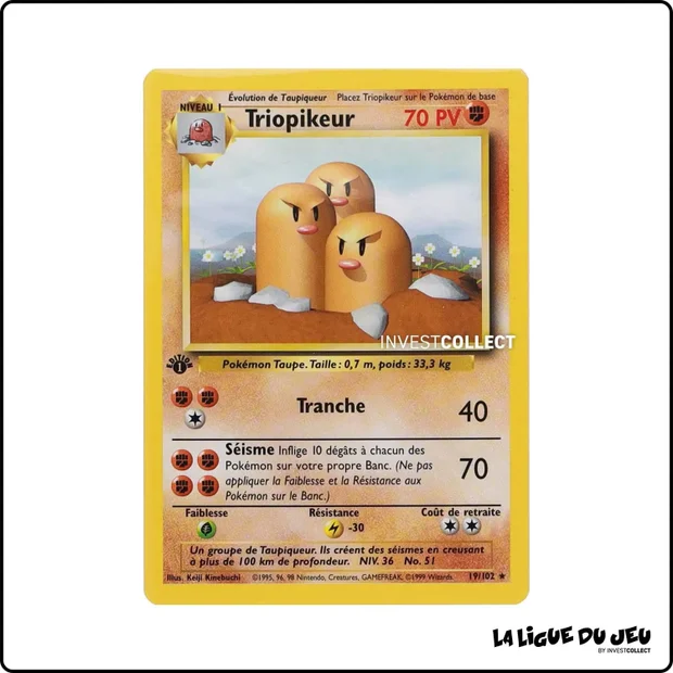 Rare - Pokemon - Set de Base - Triopikeur 19/102