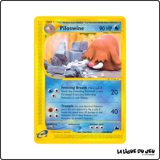 Rare - Pokemon - Skyridge - Piloswine 24/144