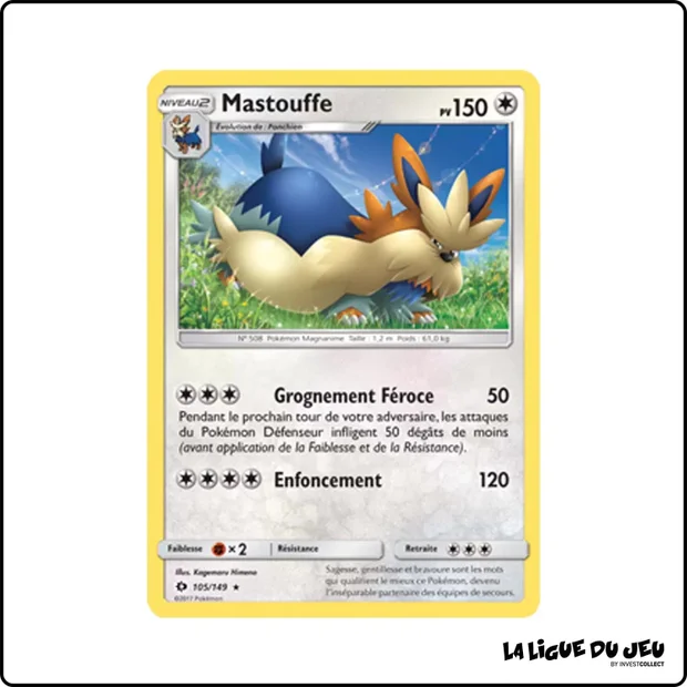Rare - Pokemon - Soleil et Lune de Base - Mastouffe 105/149