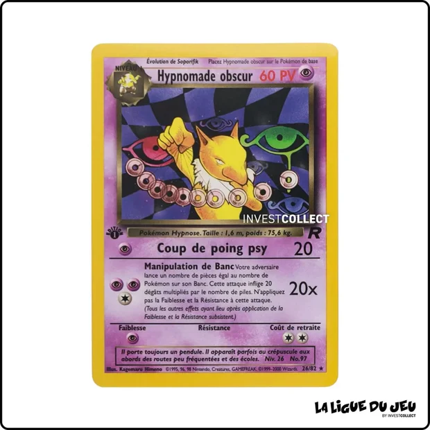 Rare - Pokemon - Team Rocket - Hypnomade obscur 26/82