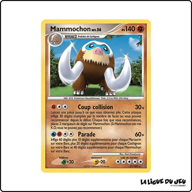 Rare - Pokemon - Tempête - Mammochon 21/100