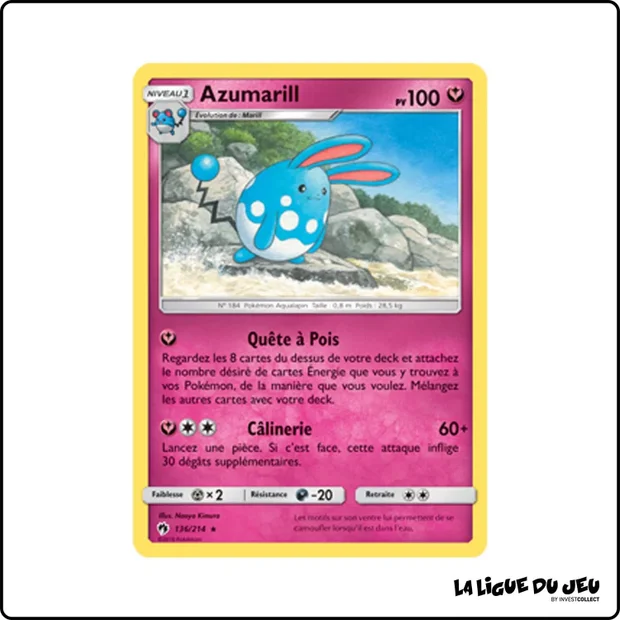 Rare - Pokemon - Tonnerre Perdu - Azumarill 136/214