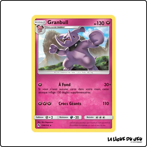 Rare - Pokemon - Tonnerre Perdu - Granbull 138/214