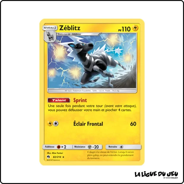 Rare - Pokemon - Tonnerre Perdu - Zéblitz 82/214