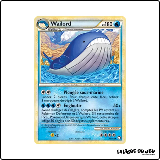 Rare - Pokemon - Trîomphe - Wailord 31/102