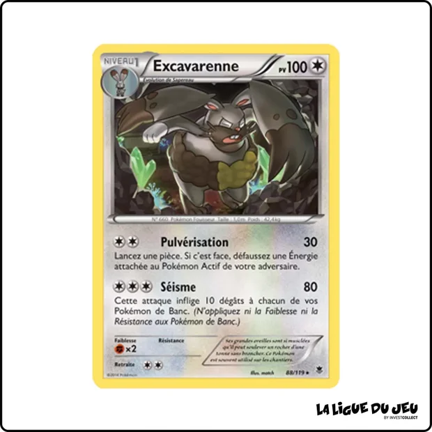 Rare - Pokemon - Vigueur Spectrale - Excavarenne 88/119