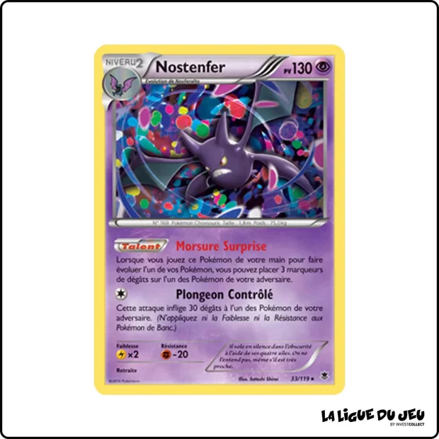 Rare - Pokemon - Vigueur Spectrale - Nostenfer 33/119