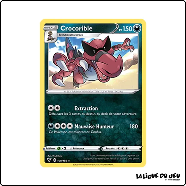 Rare - Pokemon - Voltage Éclatant - Crocorible 109/185