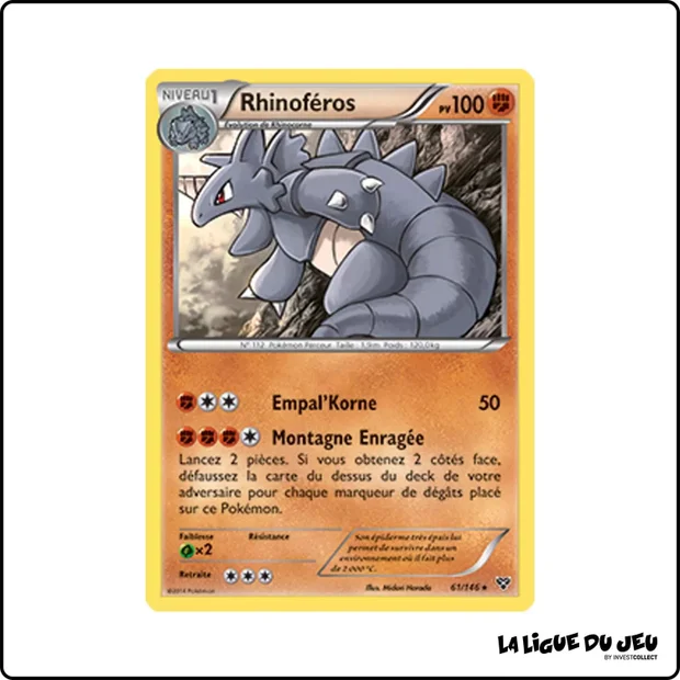 Rare - Pokemon - XY de Base - Rhinoféros 61/146