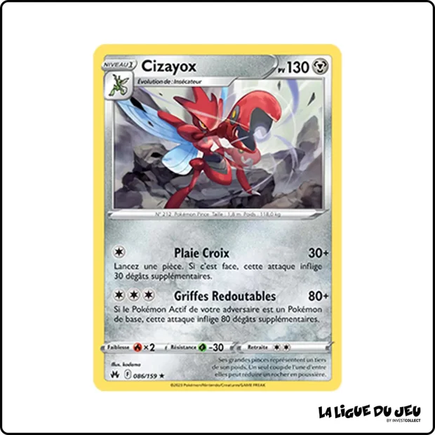 Rare - Pokemon - Zénith Suprême - Cizayox 86/159